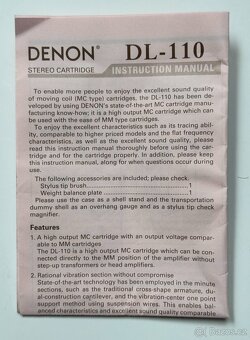 Denon DL 110 přenoska - 10