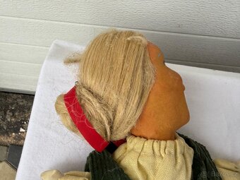 3 KUSY VELKÉ STAROŽITNÉ LOUTKY PAPIRMAŠE A LÁTKA - 10