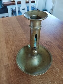 MOSAZNÝ EMPÍROVÝ SVÍCEN BIEDERMEIER 19. STOLETÍ Z FRANCIE - 10