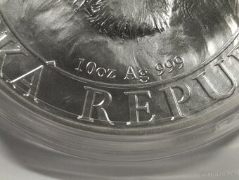 Stříbrná 10 oz investiční mince Český lev 2022 stand, 311gr. - 10