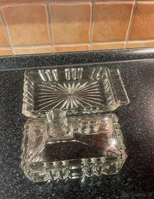 Starožitná skleněná dóza na máslo nebo dortík kremrolky atd. - 10