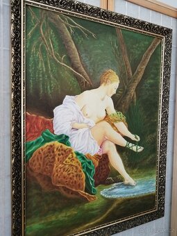 obraz NAHÁ DÍVKA, akt, olej, Fr. Bartoň 1995 - 10