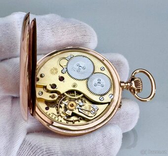 VZÁCNÉ 14K ZLATÉ PÁNSKÉ KAPESNÍ HODINKY IWC SCHAFFHAUSEN - 10