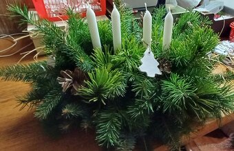 Adventní věnce, živé girlandy, svícny - 10