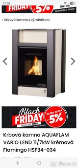 krbová kamna AQUAFLAM VARIO LED 11/7 kw - nepoužitá - 10