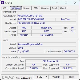 Základ počítače: Asus B550-I + Ryzen 5 3600 + 32GB RAM - 10