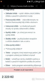 Pekárna Moulinex zánovní v top stavu - 10