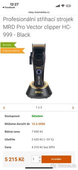 40% SLEVA - Nový strihací strojek MRD Pro Vector HC-999 - 10