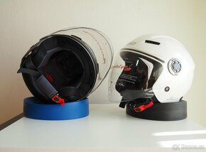 Helma na moto G10 bílá perleťová - 10