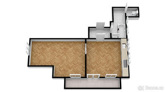 Pronájem krásného bytu 2+KK/B, 50 m2, Praha 4 - Podolí, Prav - 10