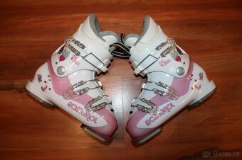 dievcenské lyže Atomic 90 cm , lyžaky Lange - 10