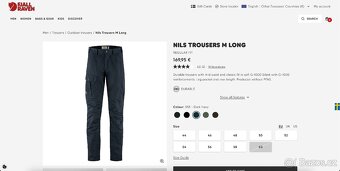 Outdoorové kalhoty Fjallraven Nils Trousers M | US 33-34 - 10