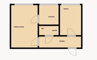 Pronájem bytu 2+1 53 m² Broumov - 10