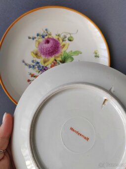 Nádherný porcelánový talíře (Míšeňský Kytice) - 10