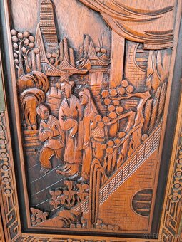 Starožitná masivní čínská komoda - 10