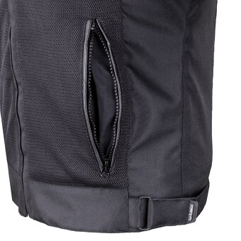 🏍️ Letní moto bunda W-TEC 2Stripe – XXL – černo-béžovo-oran - 10