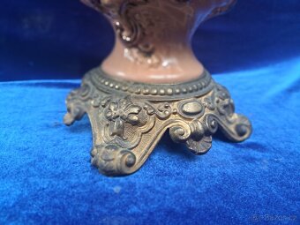 Petrolejová lampa z majoliky - 10