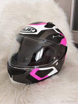 Integrální přilba na motorku HJC C10 Tins MC8 černo-šedo-růž - 10