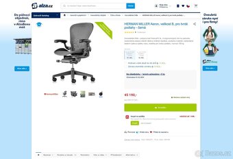 Kancelářská židle Herman Miller Aeron B - NOVÁ, ZÁRUKA - 10