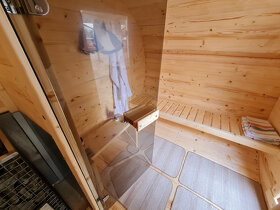 Venkovní finská oválná sauna s panoramatickým oknem - 10