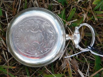 Starožitné stříbrné kapesní hodinky - klíčovky - 10