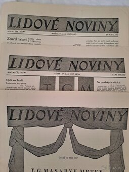 Noviny úmrtí TGM září 1937 - 10