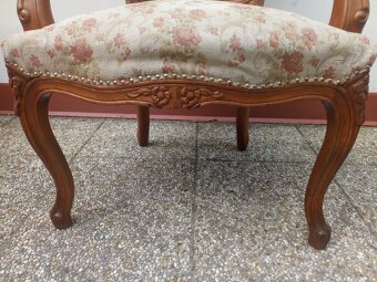 Sedací souprava, sofa, 2 křesla, stolek, baroko - 10
