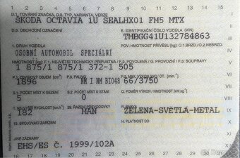 Skoda octavia 1 1,9tdi 66kW 2003 - 10