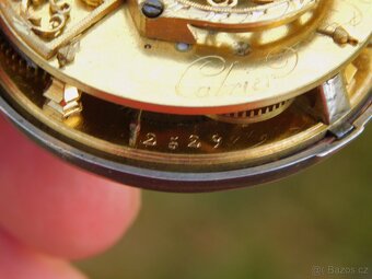 Starožitné anglické stříbrné kapesní "Špindlovky"CABRIER  - 10