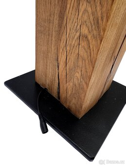 Designová dubová stojací lampa s LED a stmívačem (140 cm) - 10