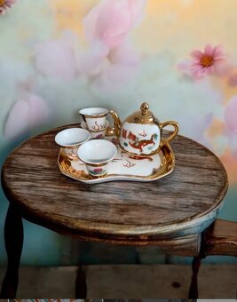 Značený čínský čajový servis porcelánový drak - 10