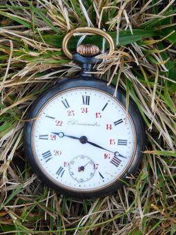 Starožitné kapesní brynýrované kapesní hodinky CHRONOMETRE - 10