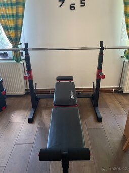Posilovací set,lavice,bench press,stojan,činky,osa,závaží - 10