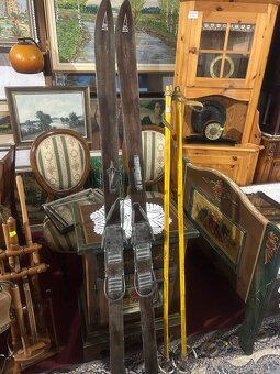 Dřevěné lyže Massag s kovovým vázáním Kandahar - 10