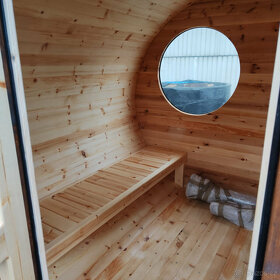 Venkovní oválná sauna s panoramatickým oknem - 10