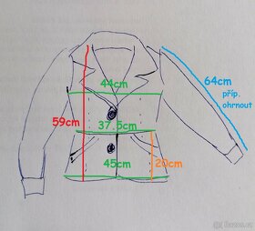 Pěkná černá dámská kožená bunda / sako - 10
