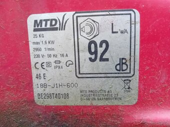 Prodám elektrozástavbu do sekačky MTD - 10