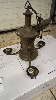 Lustr secesní mosazný - 10