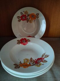 Talíře hluboké, mělké, dezertní, retro .... - 10