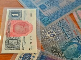 Bankovky Rakousko-Uherska(1000, 100, 50, 20, 10, 2,1 koruna) - 10
