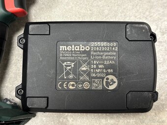 Aku příklepová vrtačka Metabo BS 18 L – 18V, nepoužitá - 10