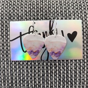 Náušnice z kytarových trsátek - 10