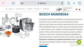 Kuchyňský robot Bosch MUM58364 CreationLine nový - 10
