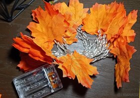 3x sada svítící lístečky / blikající LED světýlka Javor - 10