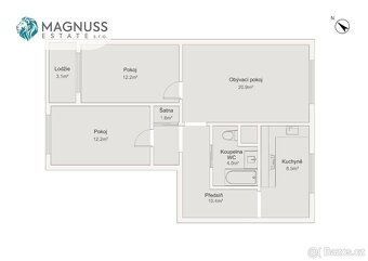 Prodej, byt 3+1, 70 m2, Ostrava, ul. Mánesova - 10