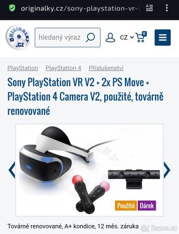 Playstation VR V2 pro PS4, PS5, záruka do 10/2025 - 10