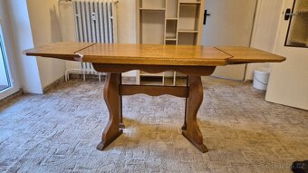 Rozkládací jídelní stůl 70x110cm, masivní - 10