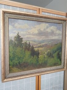 obraz - VÝHLED Z ŠIBENÍKU, olej, Vilém Topinka - 10