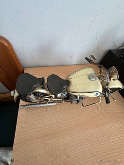 Kovový retro model motorka - 10