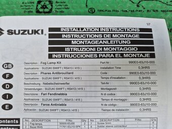 kompletní sada předních mlhovek pro dodatečnou montáž Suzuki - 10